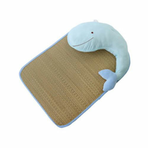 PetzRoute 犬貓用 冰藍鯨魚 枕頭連草蓆 涼感床