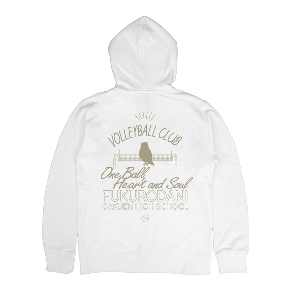 Cospa 0902 梟谷学園高校バレーボール部 ジップパーカー [ハイキュー!!] WHITE