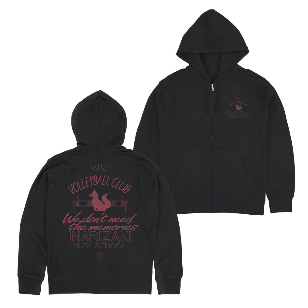 Cospa 0902 稲荷崎高校バレーボール部 ジップパーカー [ハイキュー!!] BLACK