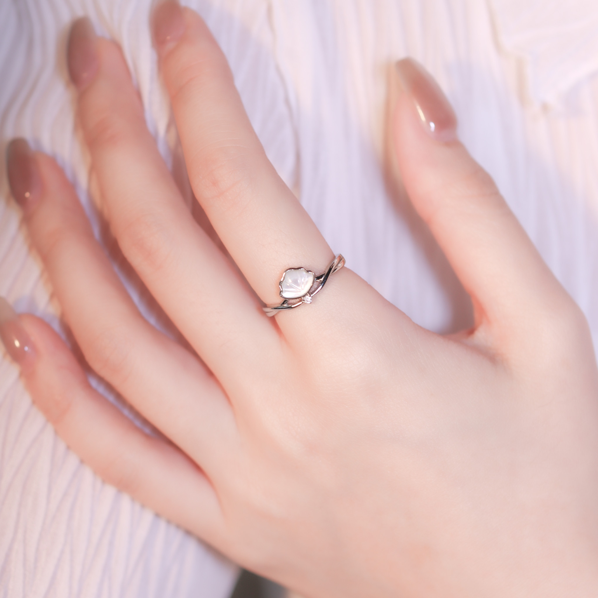 | 925純銀 | 純潔貝殼戒指 | RI0709 |