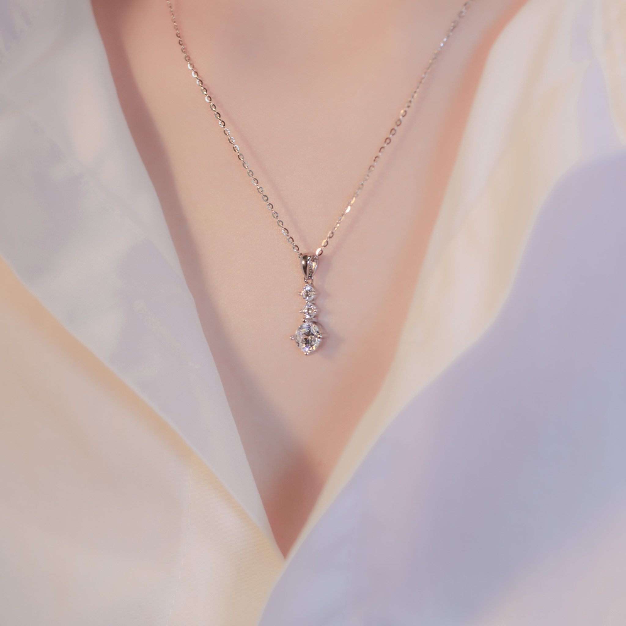 | 925純銀・白金 | 點滴愛護項鍊 | NE1192 |