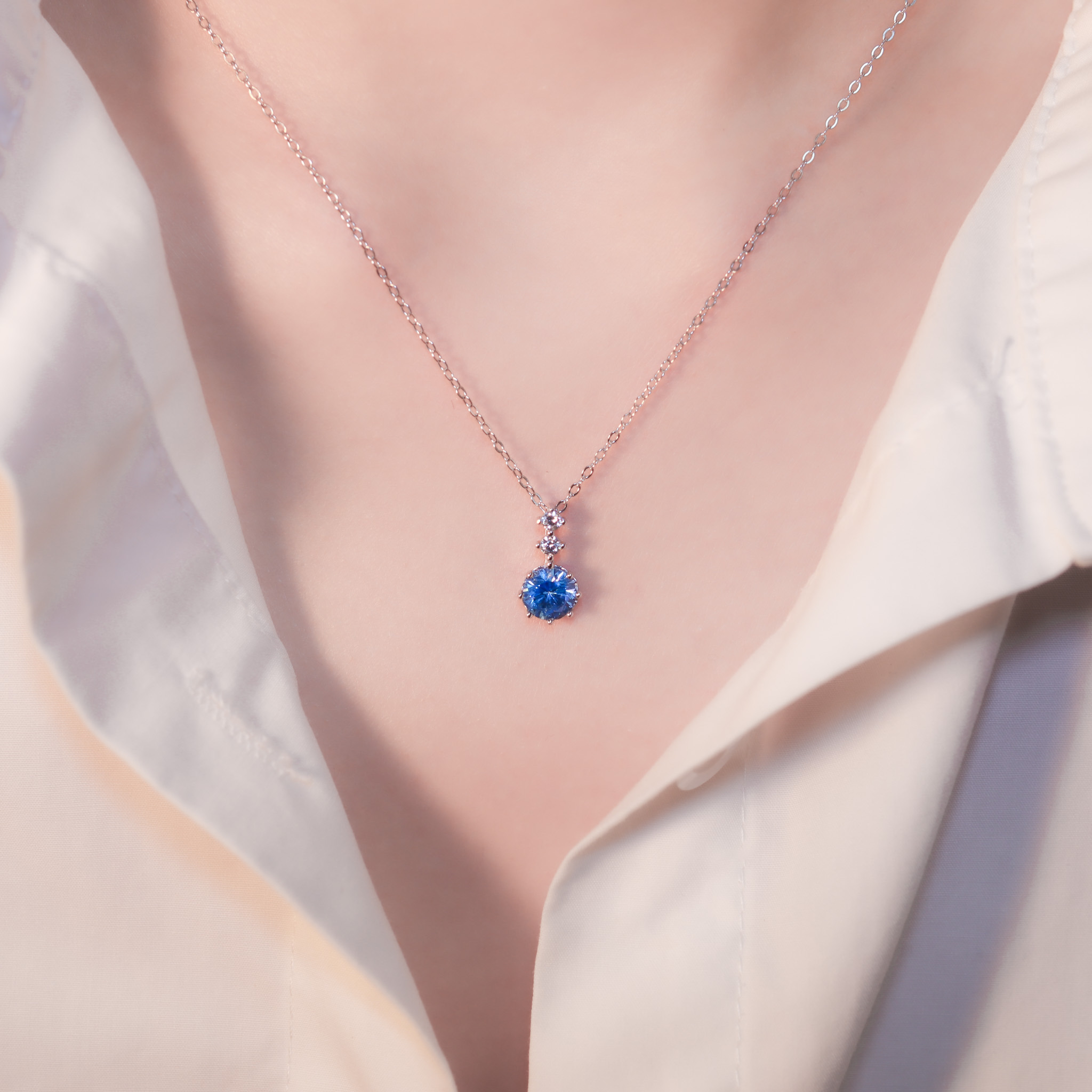 | 925 Silver | Blue Elf Necklace | NE1156 |