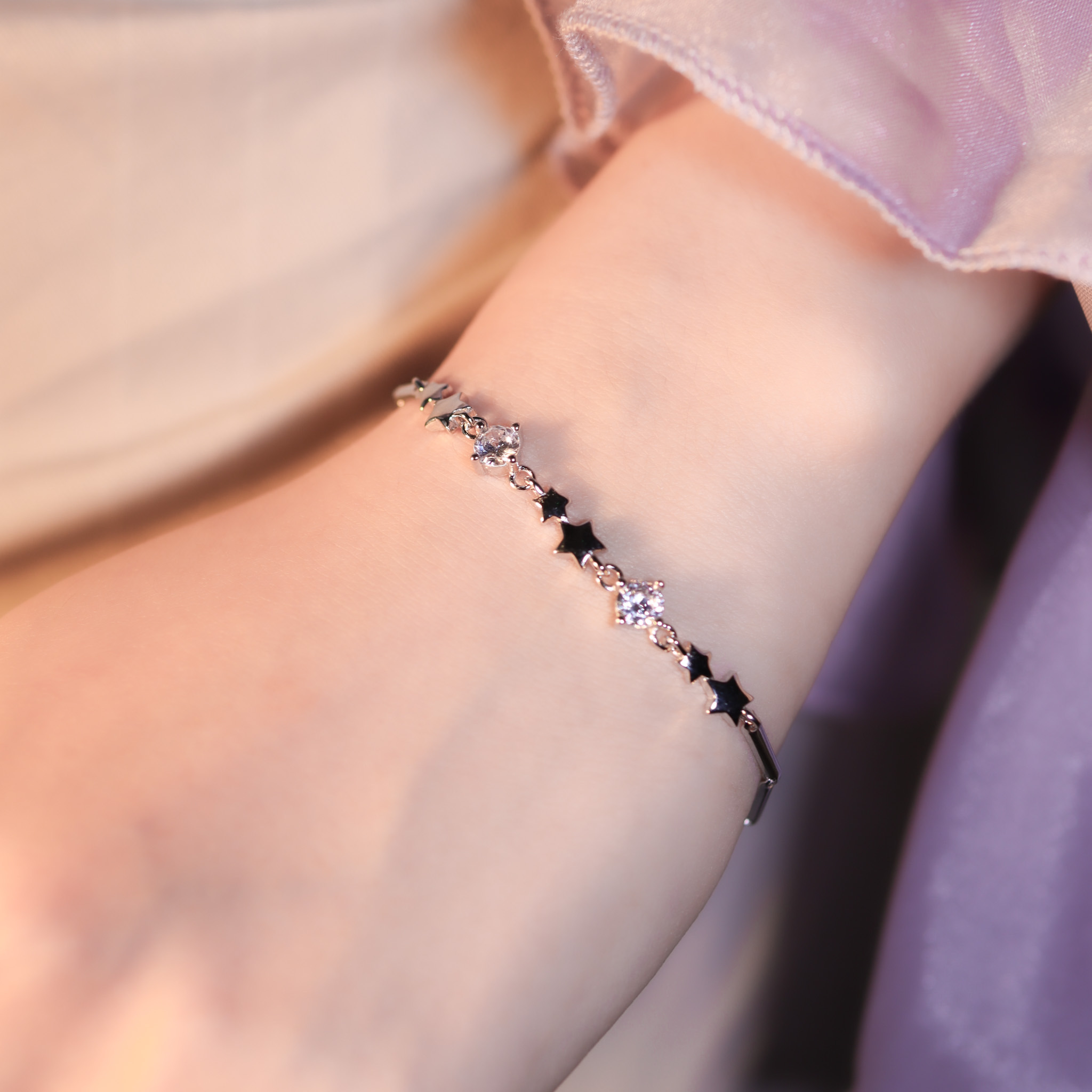 | 925 Silver・White Gold | Love Of Star Bracelet | BR1098 |