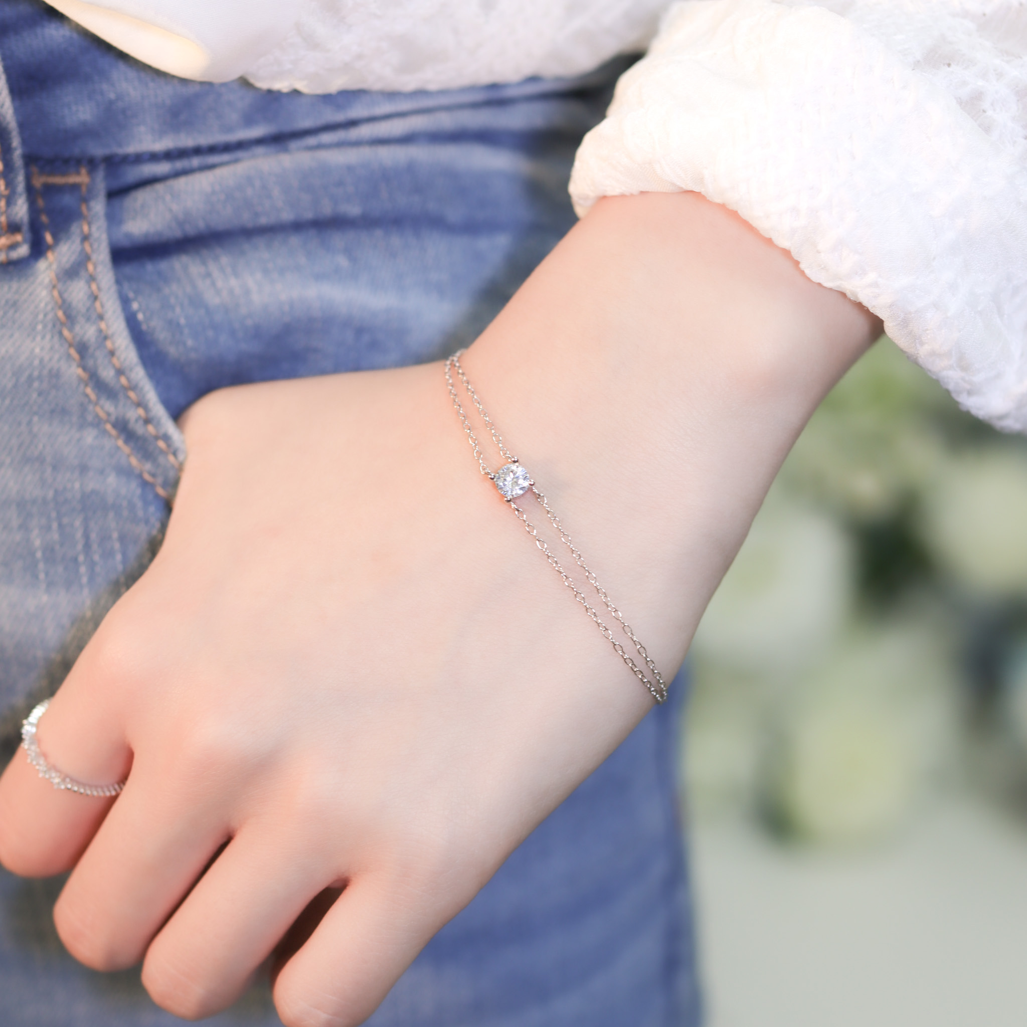 | 925 Silver | Only Love Double Bracelet | BR1119 |