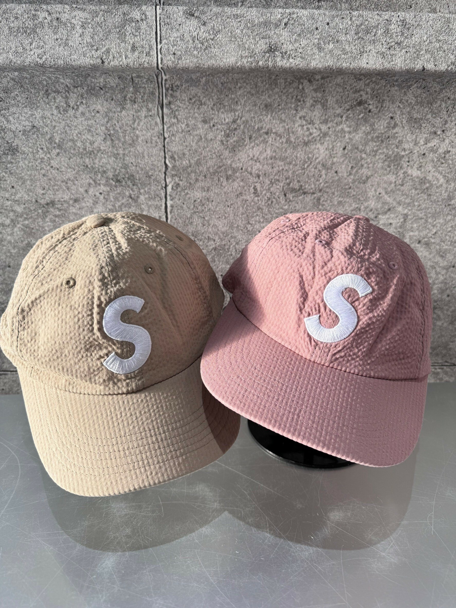Supreme Seersucker seersucker material S Logo old hat