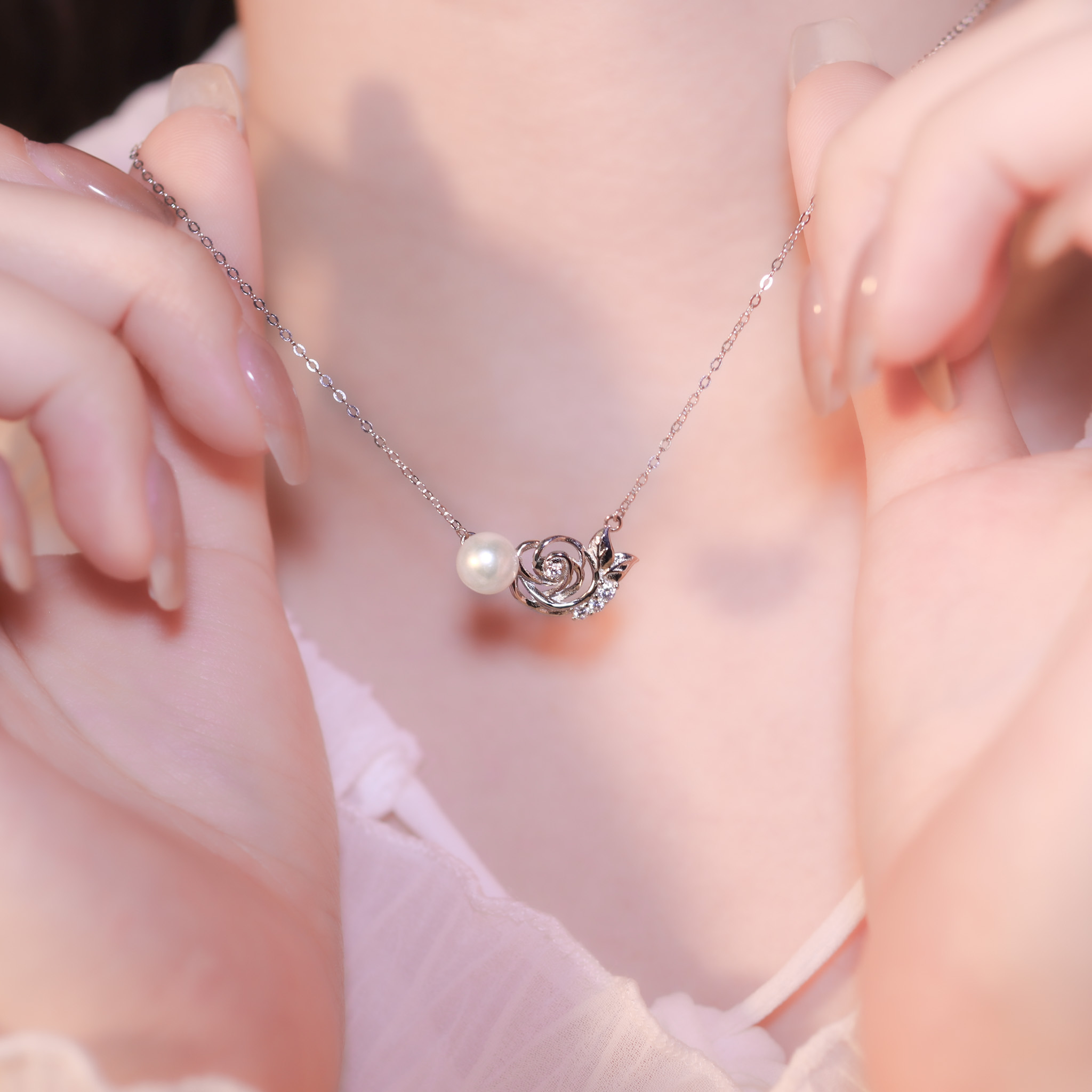 | 925純銀・白金・珍珠 | 唯一小夢項鍊 | NE1142 |