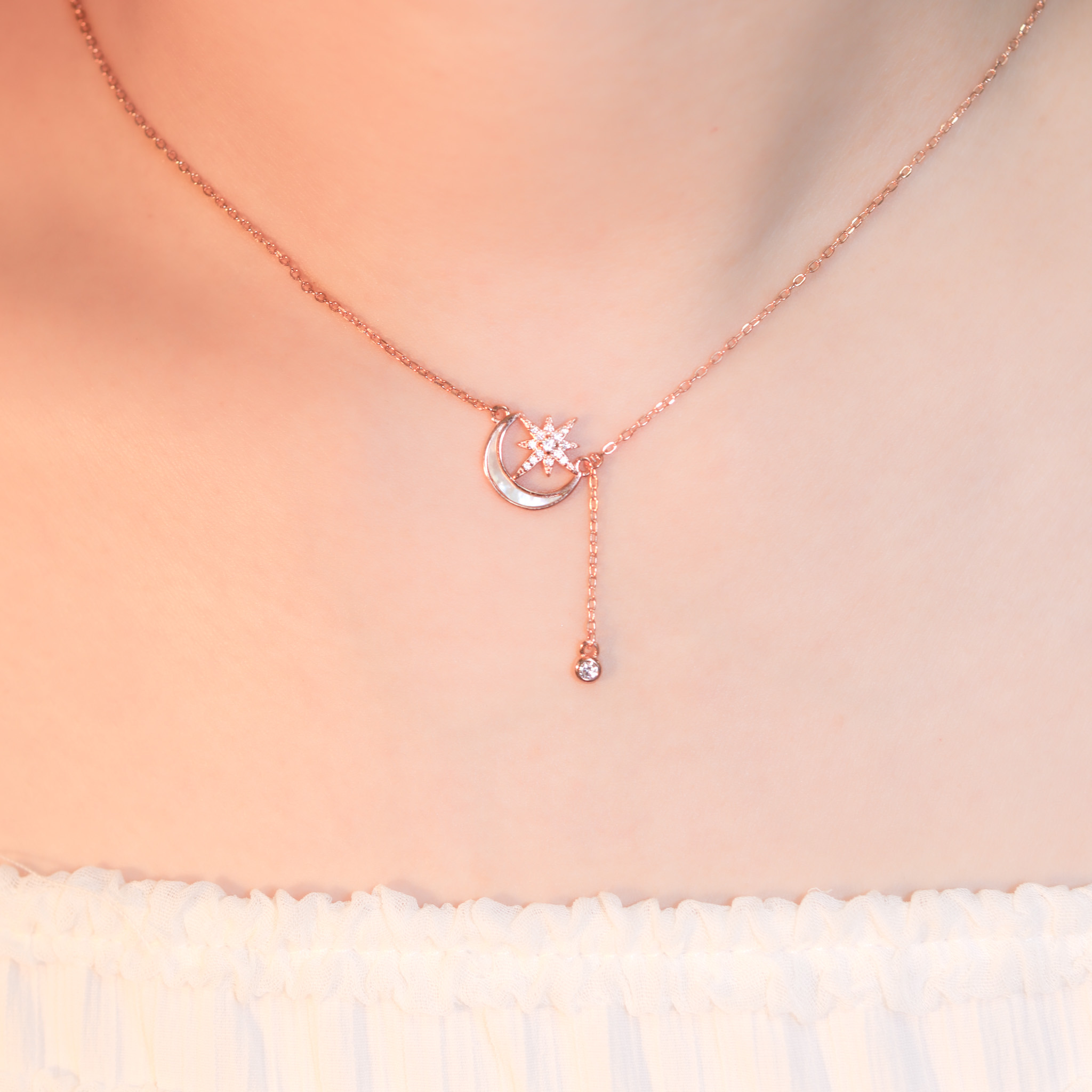 | 925純銀・白金・玫瑰金 | 彼此的主角項鍊  (銀/玫瑰金) | NE1183 |