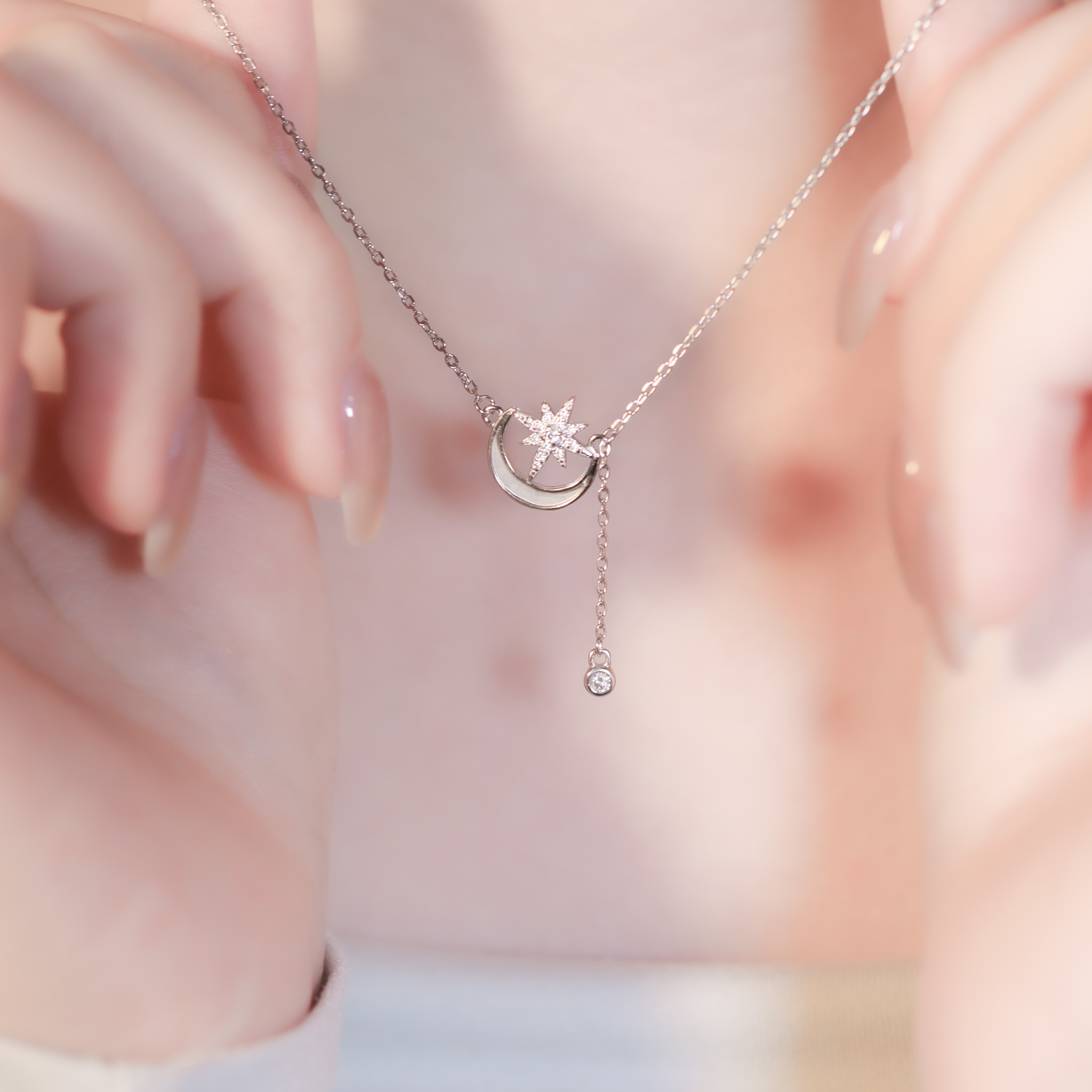 | 925純銀・白金・玫瑰金 | 彼此的主角項鍊  (銀/玫瑰金) | NE1183 |