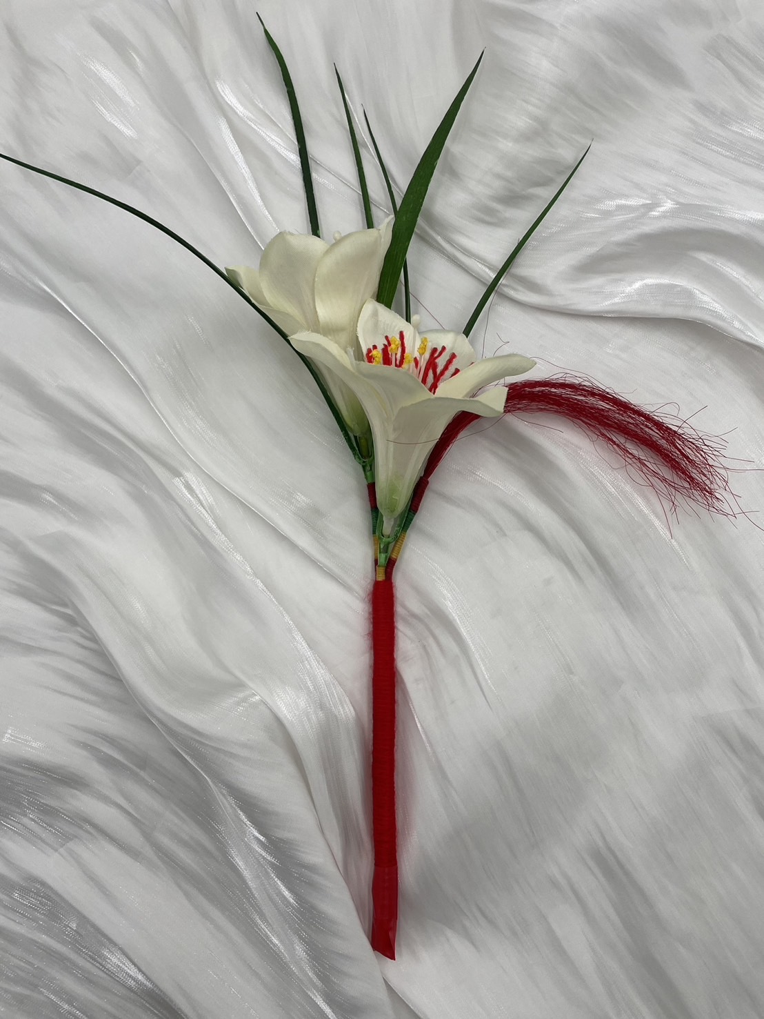 W-No.8百合毛線紅毛頭叉28cm