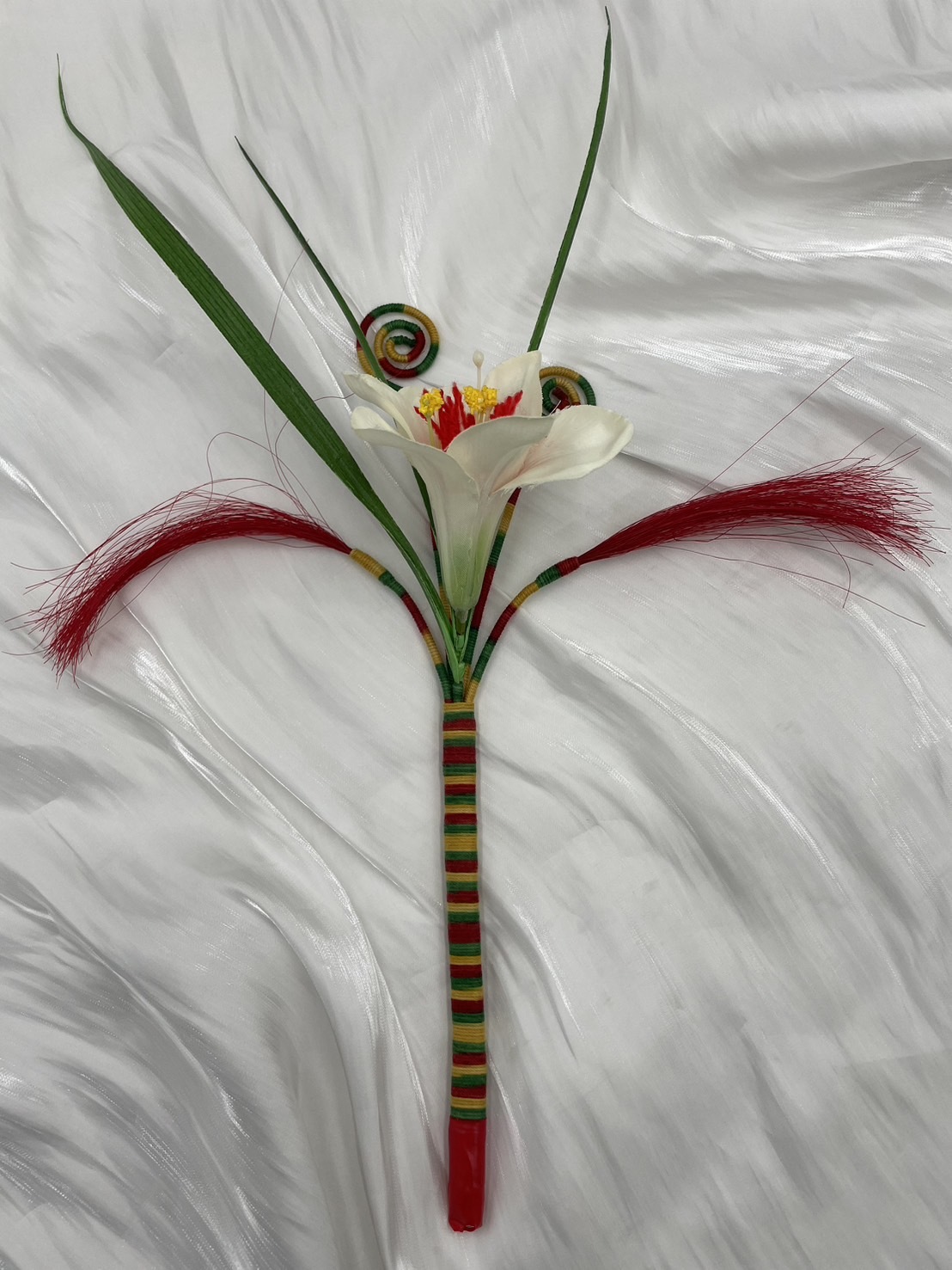 W-No.9百合毛線紅毛頭叉28cm