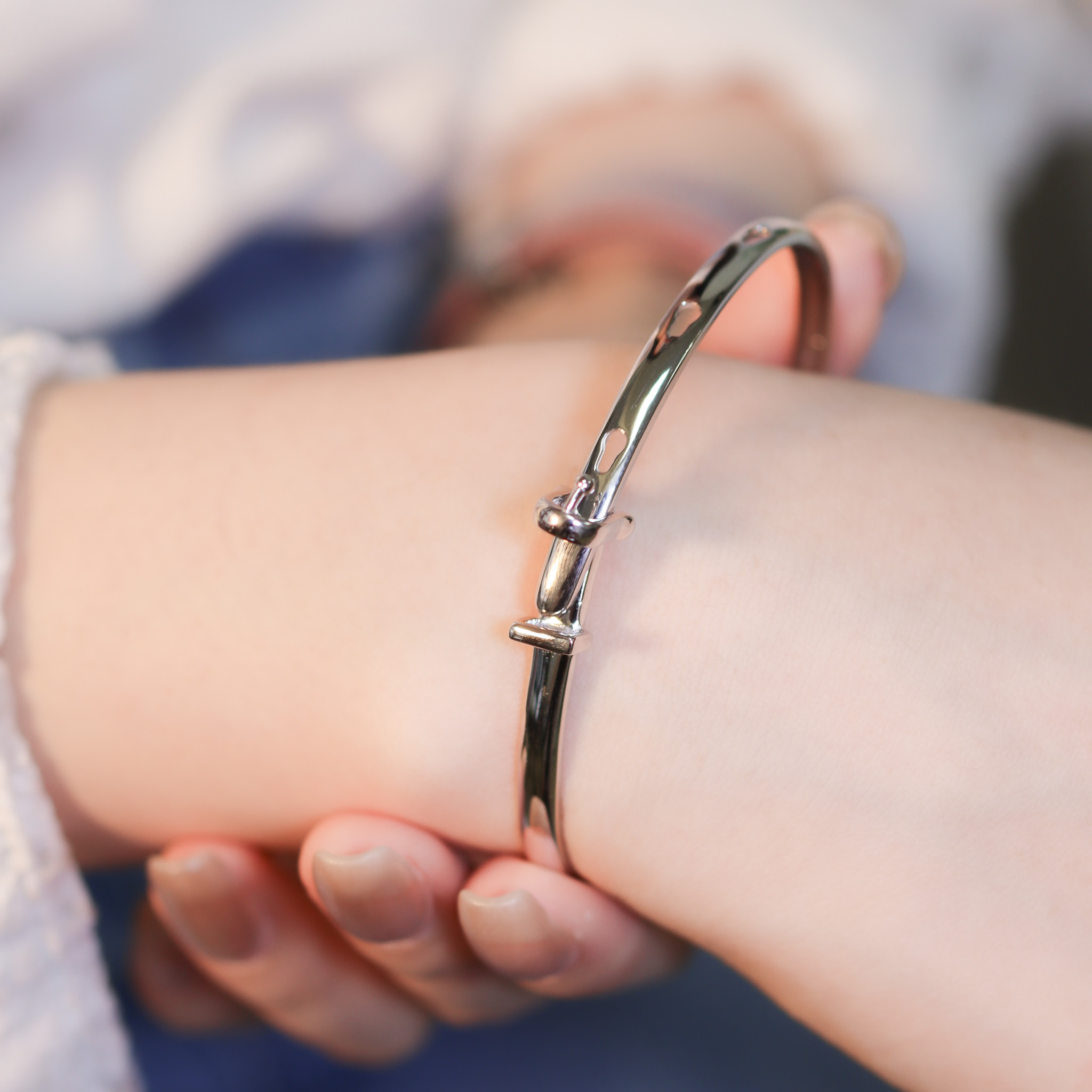 | 925銀・白金 | 心思扣手鐲 | BR1126 |