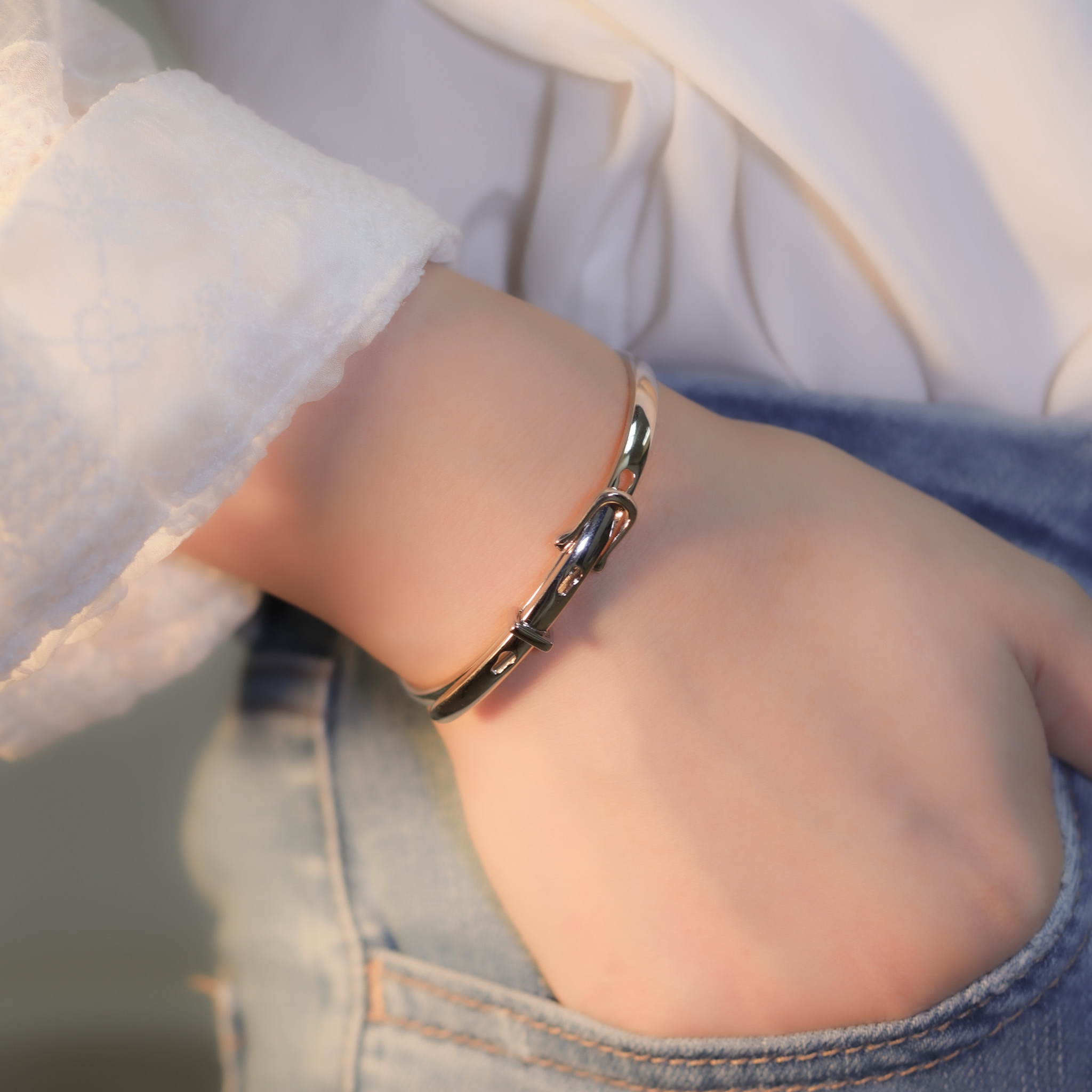 | 925銀・白金 | 心思扣手鐲 | BR1126 |