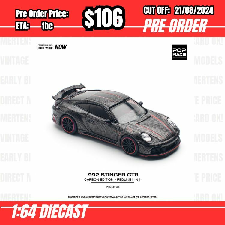 PO-$106 * Pop Race * 1:64 992 STINGER GTR CARBON EDITION REDLINE [OD18/08]