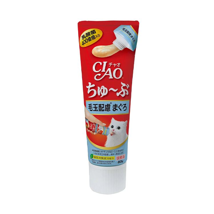 Ciao 400億個乳酸菌膏 (毛球配方) 吞拿魚味 80g