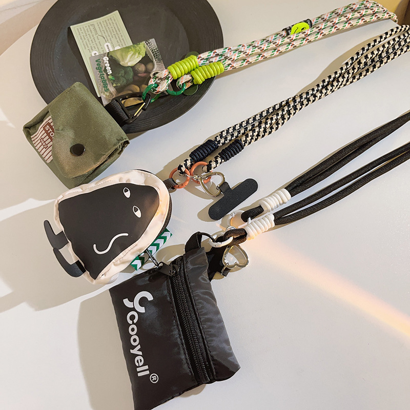 《4634》可愛簡約斜背包手機掛繩