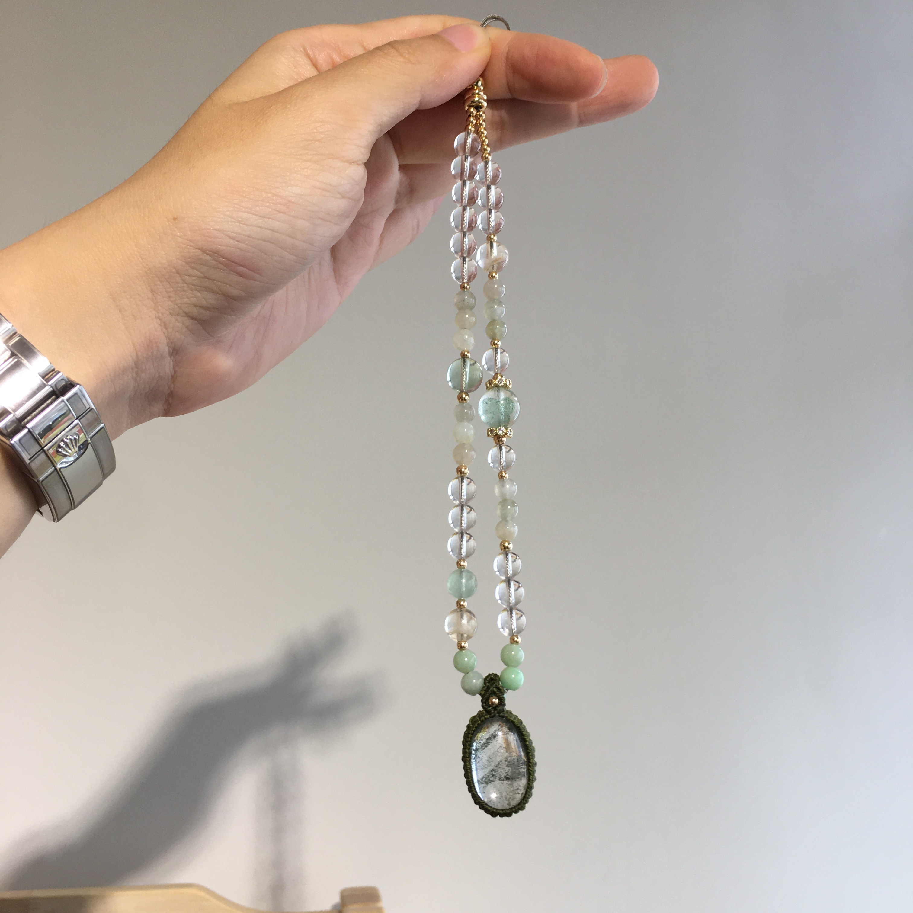 手作系列 - 增強事業運水晶手機繩