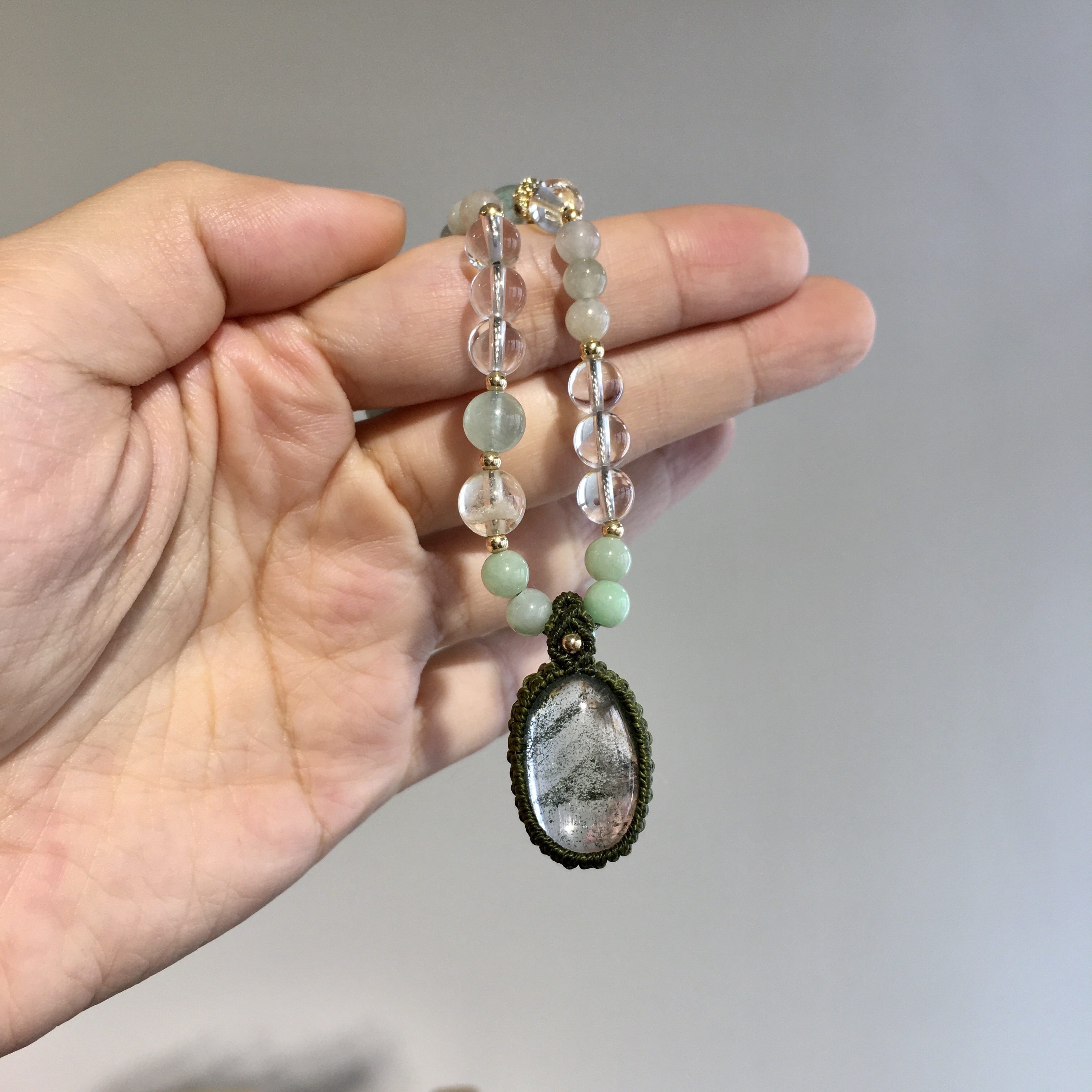 手作系列 - 增強事業運水晶手機繩