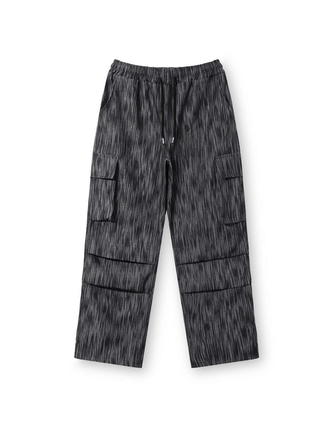 暗紋可束腳工裝鬆身褲 MONTH-014P