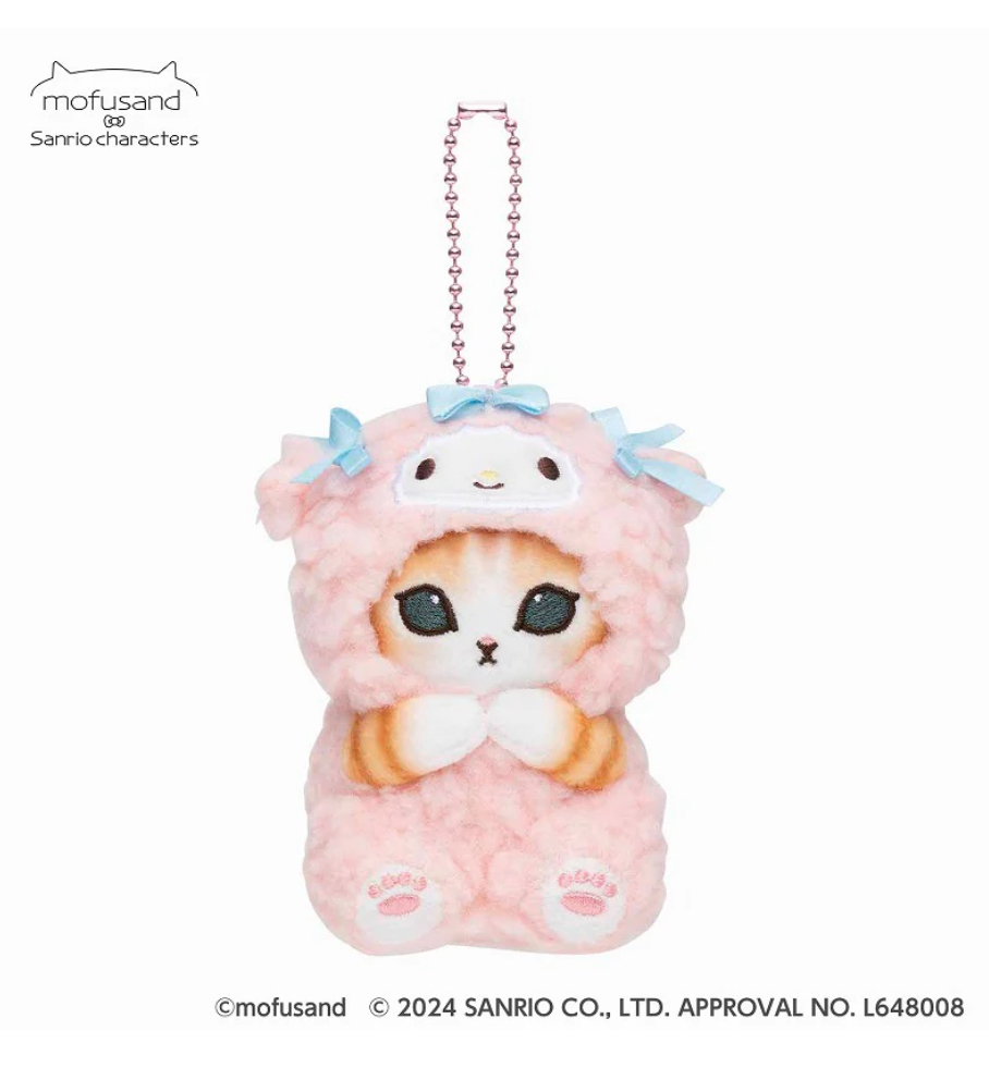 日本限定 mofusand x Sanrio 角色 迷你 吉祥物掛飾