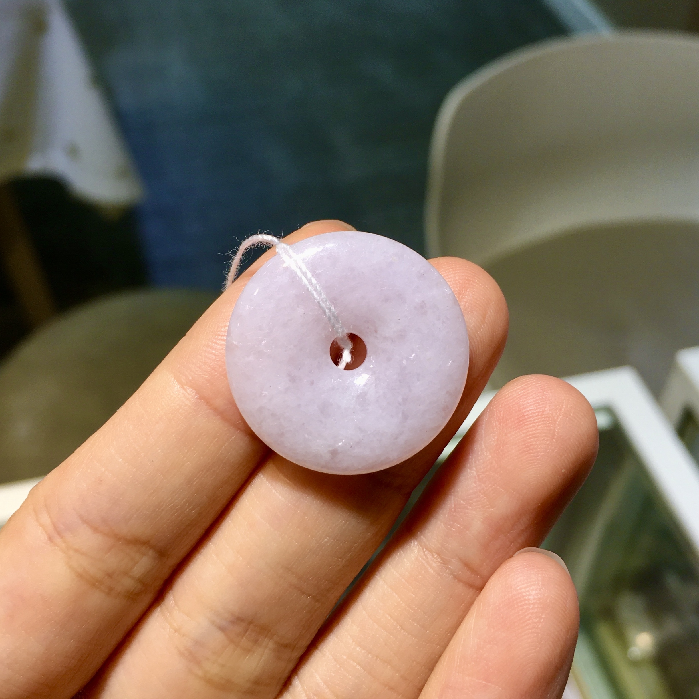 紫羅蘭翡翠平安扣 - #5