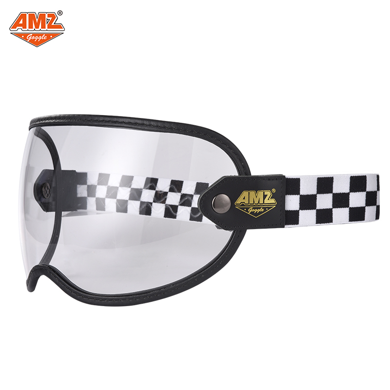 AMZ S928 CLEAR 綁帶鏡片 棋盤格 透明片 個性 風鏡 外鏡片