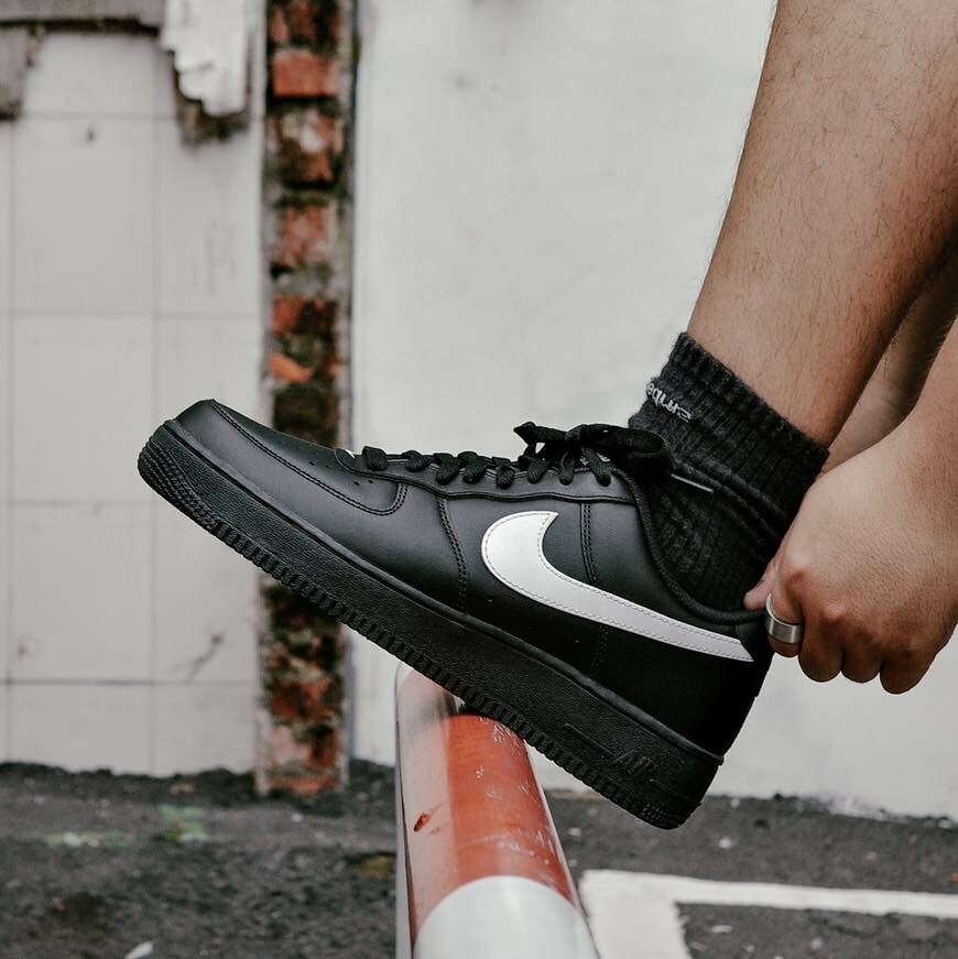 Nike Air Force 1 全黑 白勾 黑白 ambush風格 武士黑 FZ0627-010