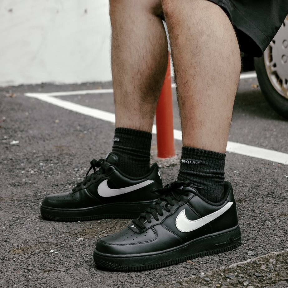 Nike Air Force 1 全黑 白勾 黑白 ambush風格 武士黑 FZ0627-010