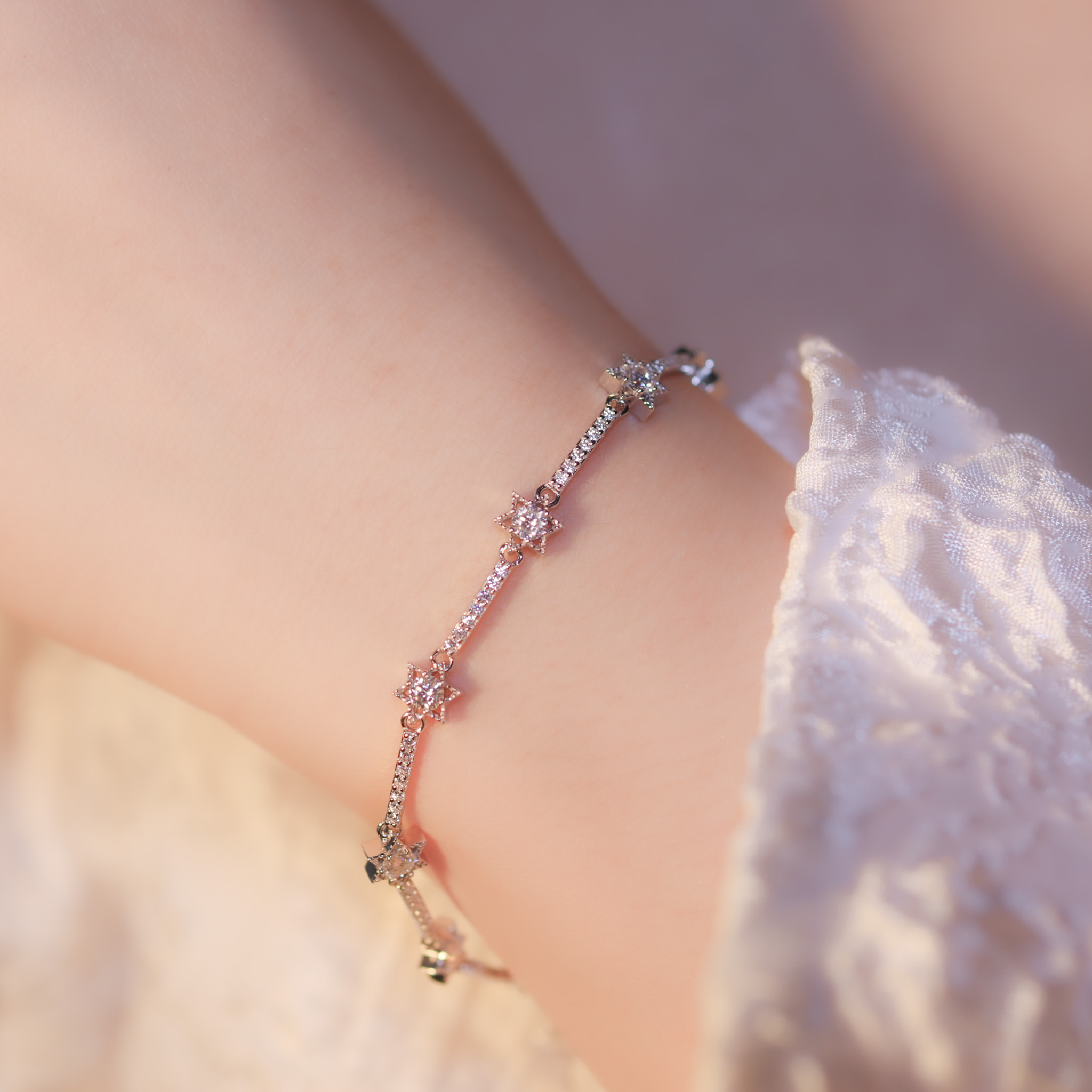 | 925 Silver・ White Gold | Starry Moment Bracelet | BR1135 |
