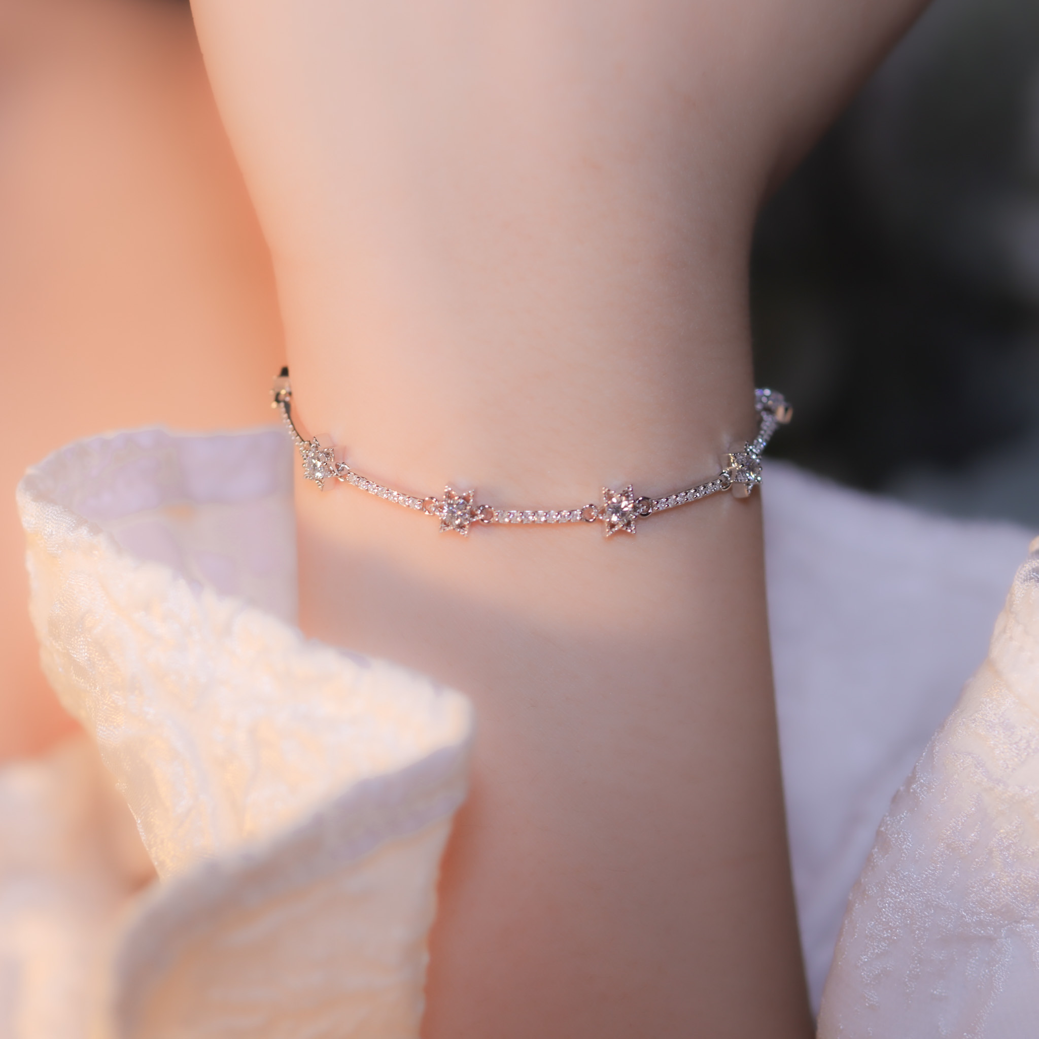 | 925 Silver・ White Gold | Starry Moment Bracelet | BR1135 |