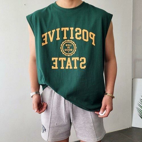 英文字圖案背心 Not-020V