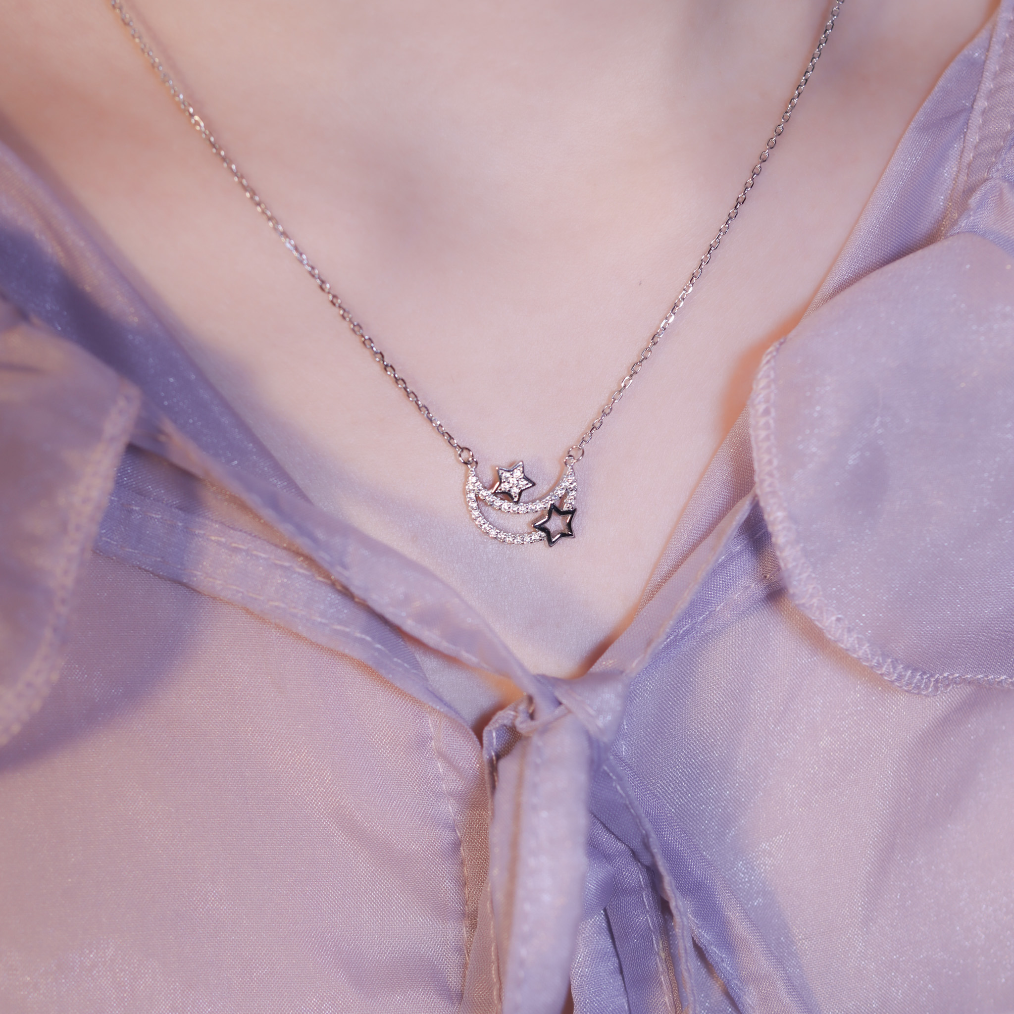 | 925純銀・白金・ 玫瑰金 |為彼此閃耀項鍊 (銀/玫瑰金) | NE1175 |