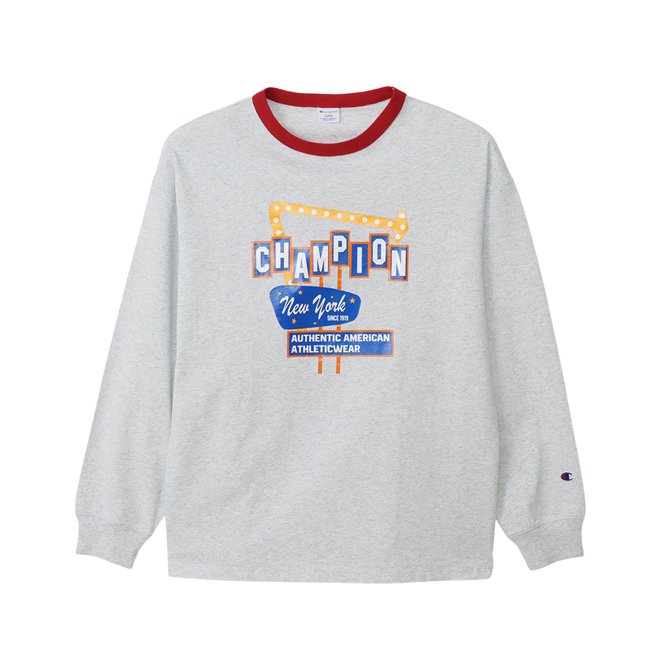 男款- CASUAL寬版長袖上衣-灰色（C3-A404-060）