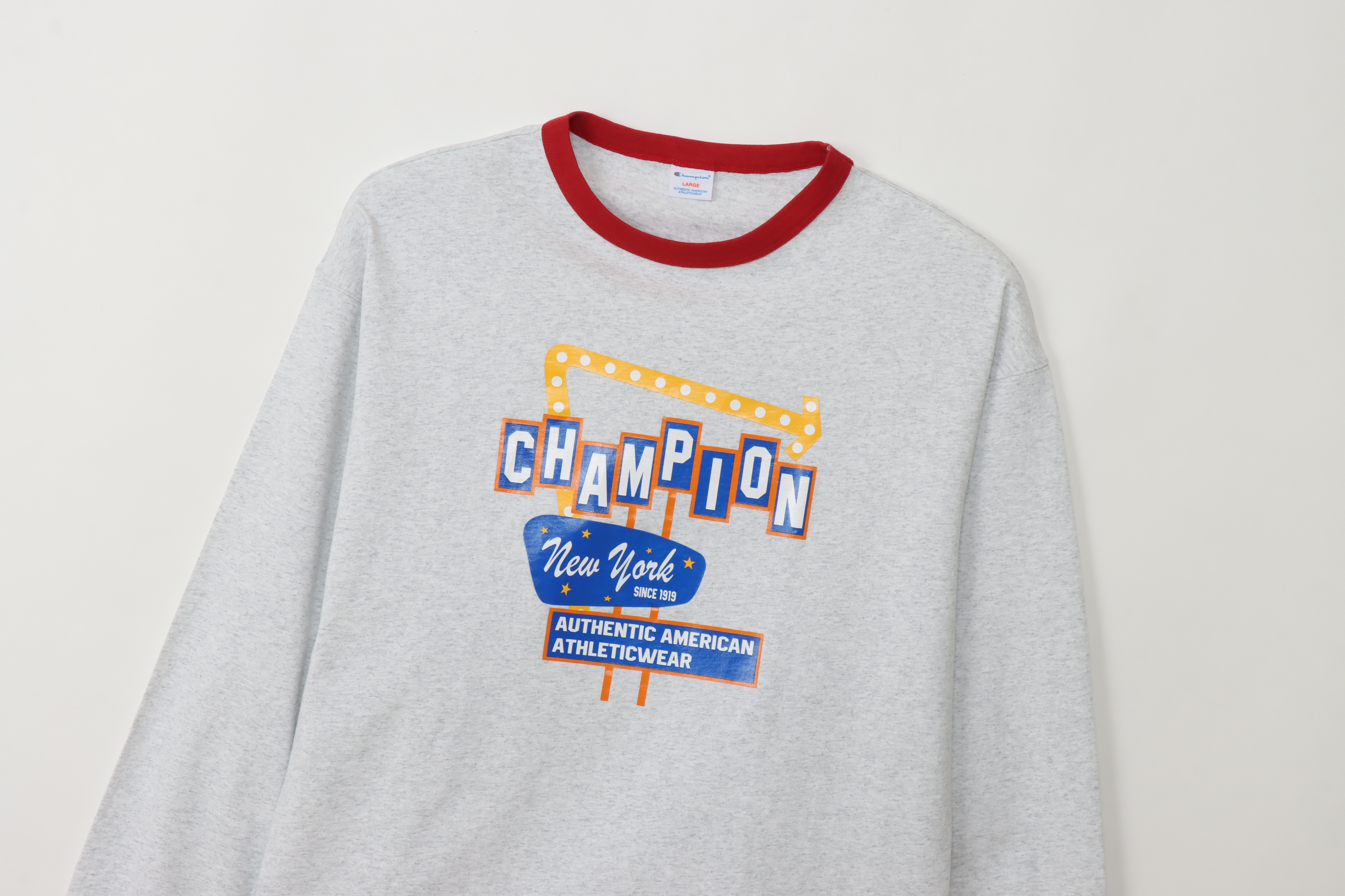 男款- CASUAL寬版長袖上衣-灰色（C3-A404-060）