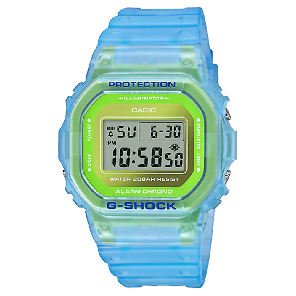 【CASIO G-SHOCK】DW-5600LS 2年電池 多功能 碼錶 防水200米 閃燈警示 電子錶-
