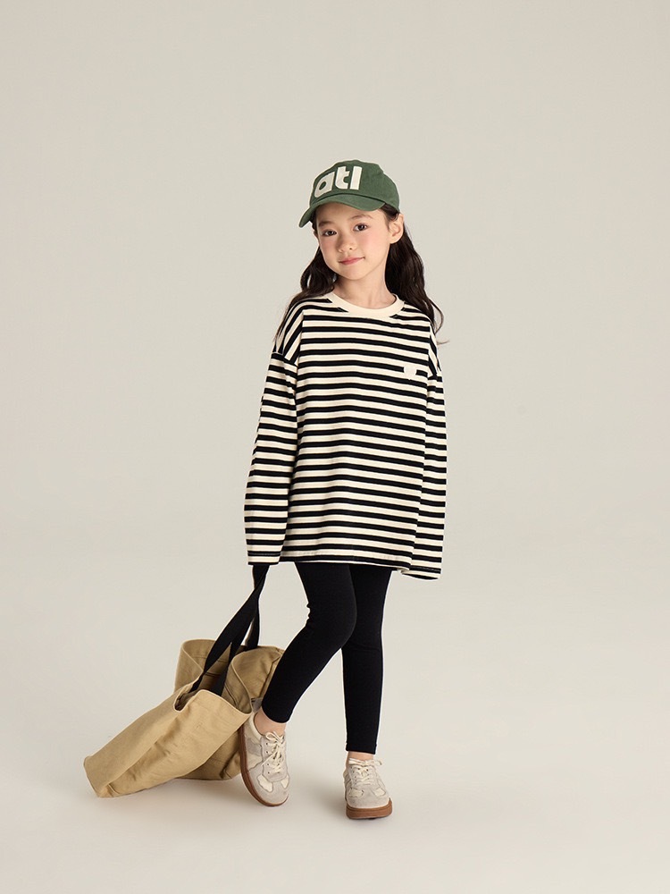 愛心小標條紋上衣