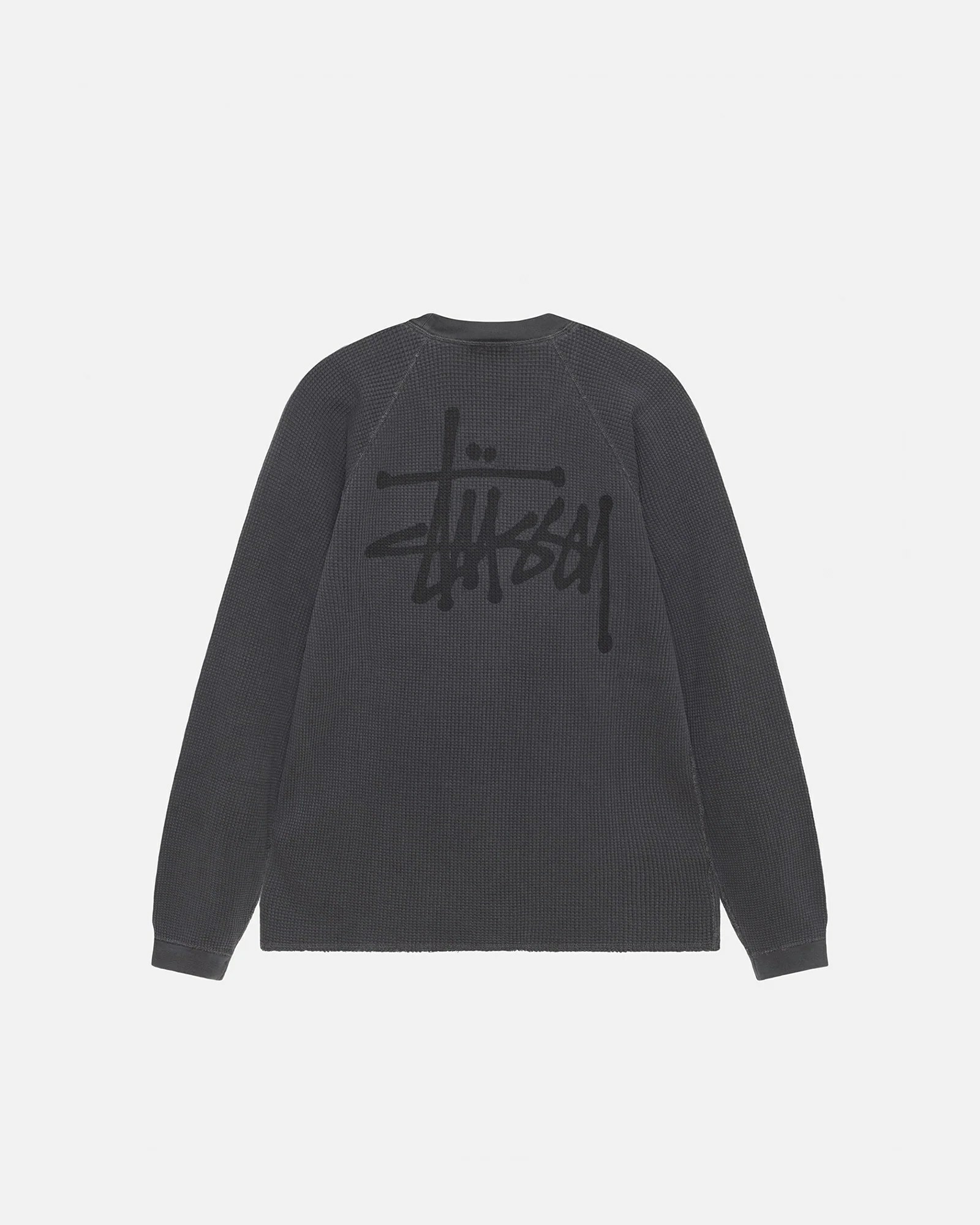 Stussy 華夫格水洗長袖 Bone / Black BASIC STÜSSY THERMAL