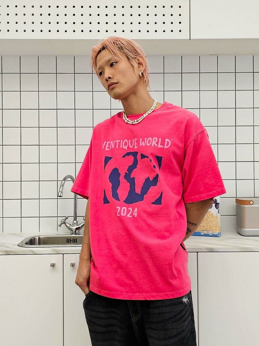 英文字圖案短袖Tee VENTIQUE-003T