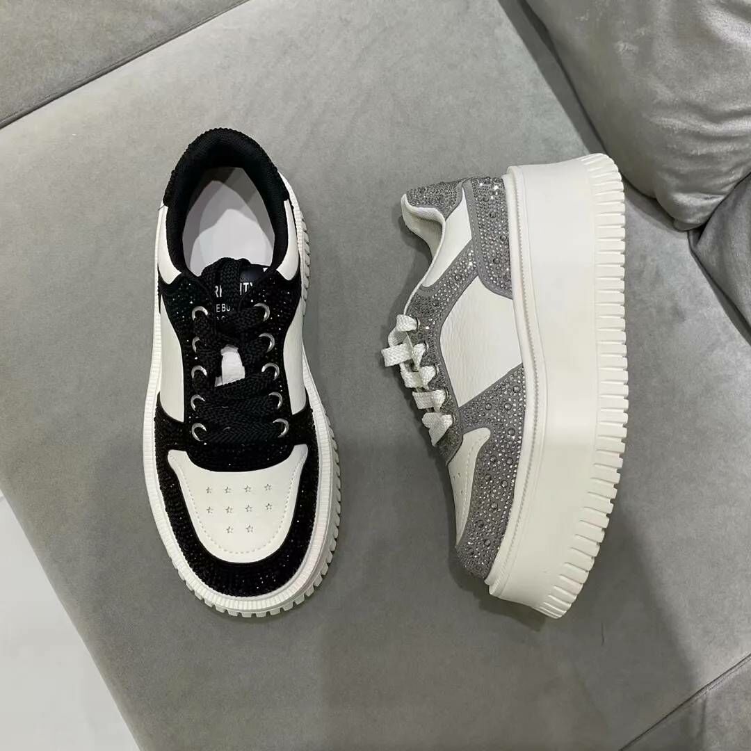 鑽鑽牛皮厚底鞋