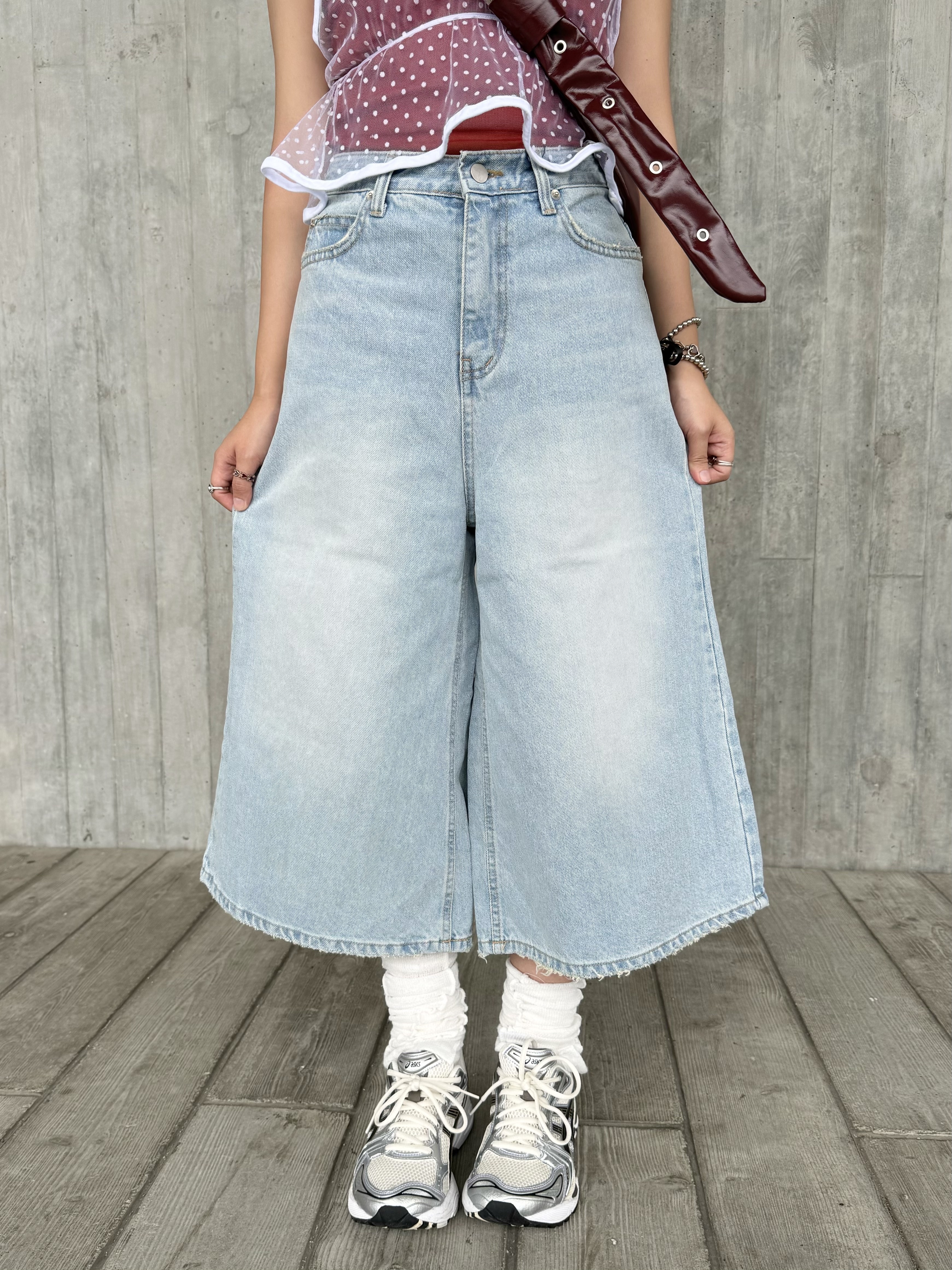 男孩感闊腳7分褲