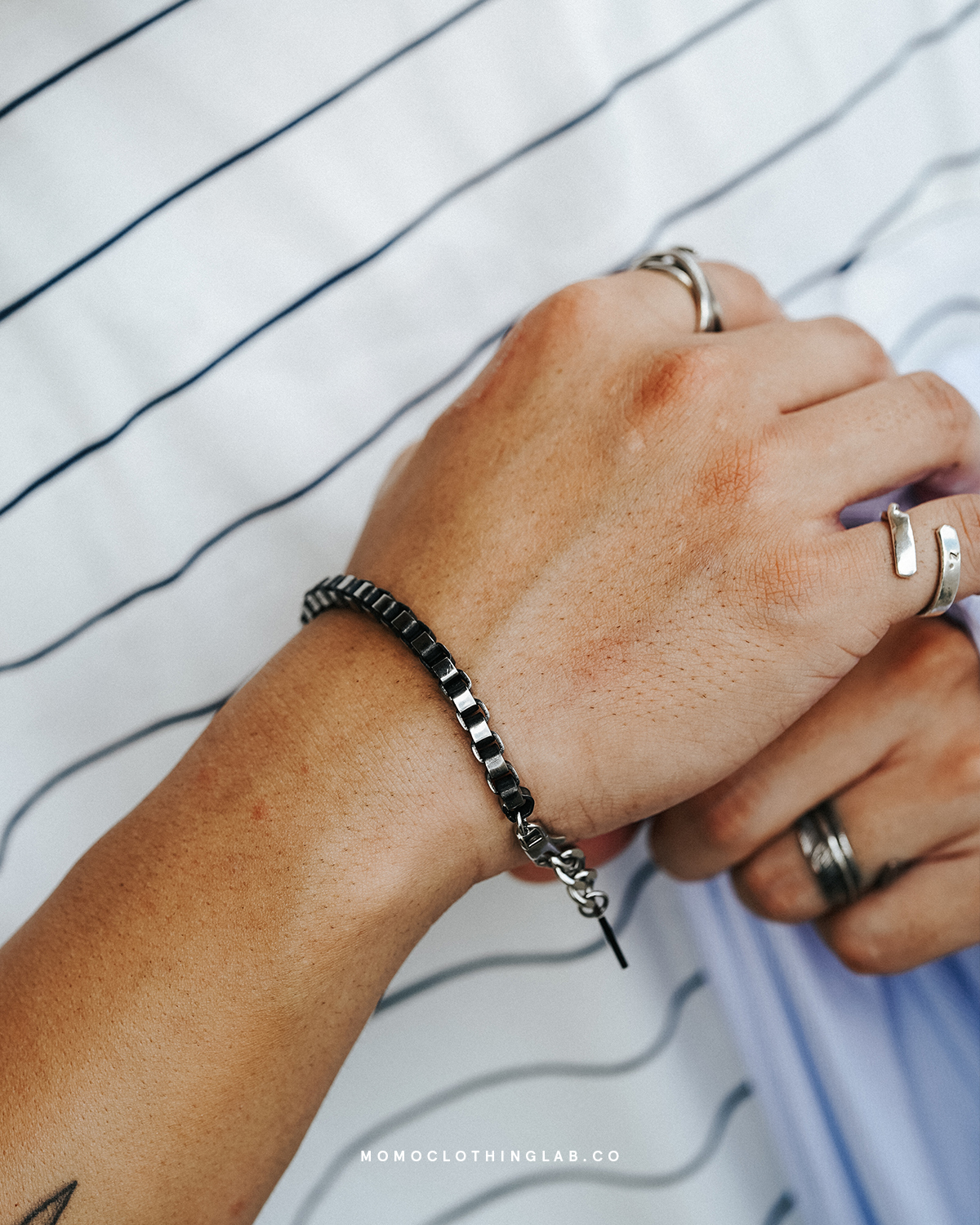 #現貨 (ACCB108) 正韓鋼手鍊 復古方盒手鍊