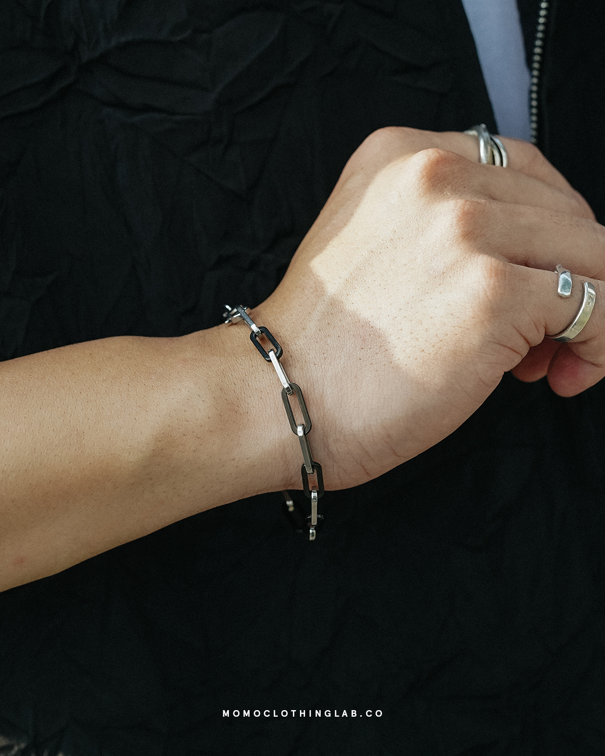 #現貨 (ACCB109) 正韓鋼手鍊 雙色鍊條手鍊