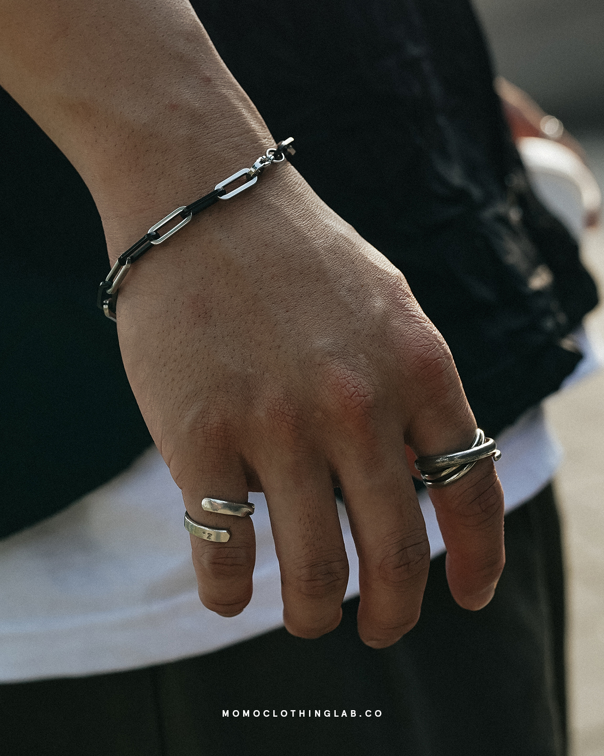 #現貨 (ACCB109) 正韓鋼手鍊 雙色鍊條手鍊