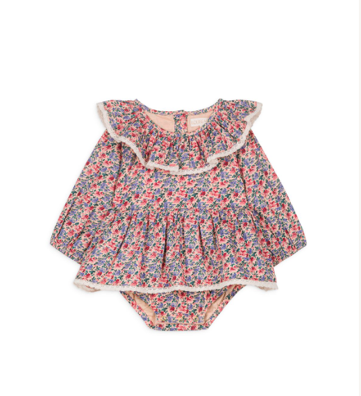 預購𓂃LOUISEMISHA│India Rompers波西米亞印花包屁衣．Blush Floral World