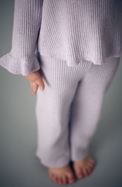 預購𓂃LOUISEMISHA│Salia Pants羅紋鬆緊針織喇叭褲．Parme