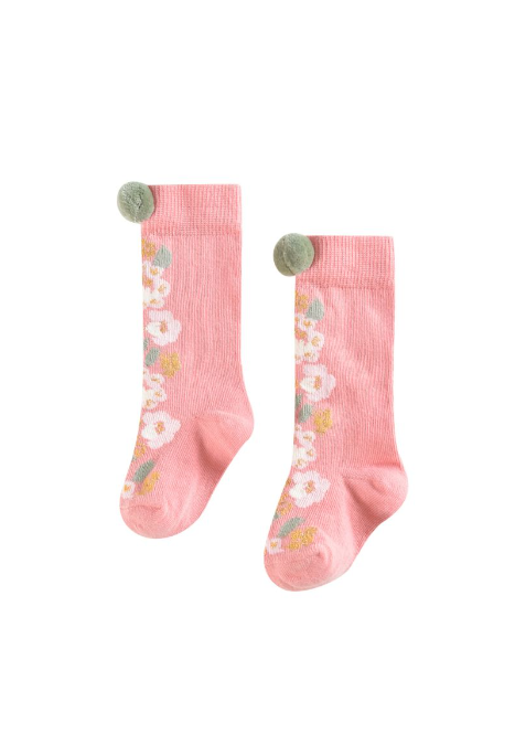 預購𓂃LOUISEMISHA│Chelie Socks絨球及膝襪．Sienna