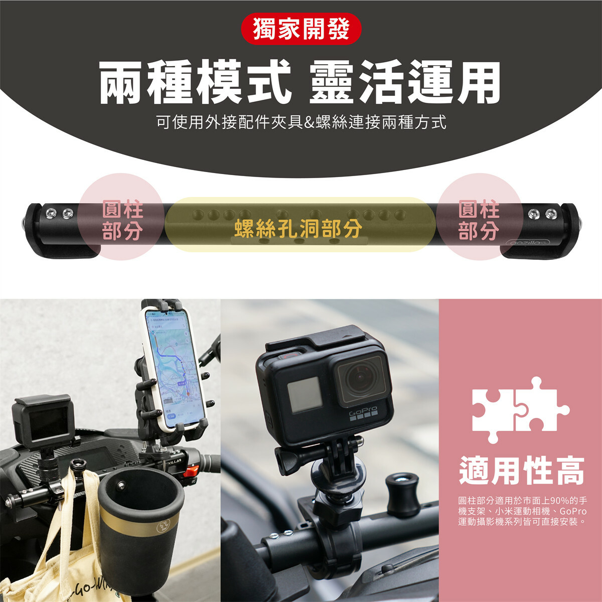 【XILLA】多功能鋁合金萬用橫桿 RTS 125/135/R 165 -  Webike摩托百貨