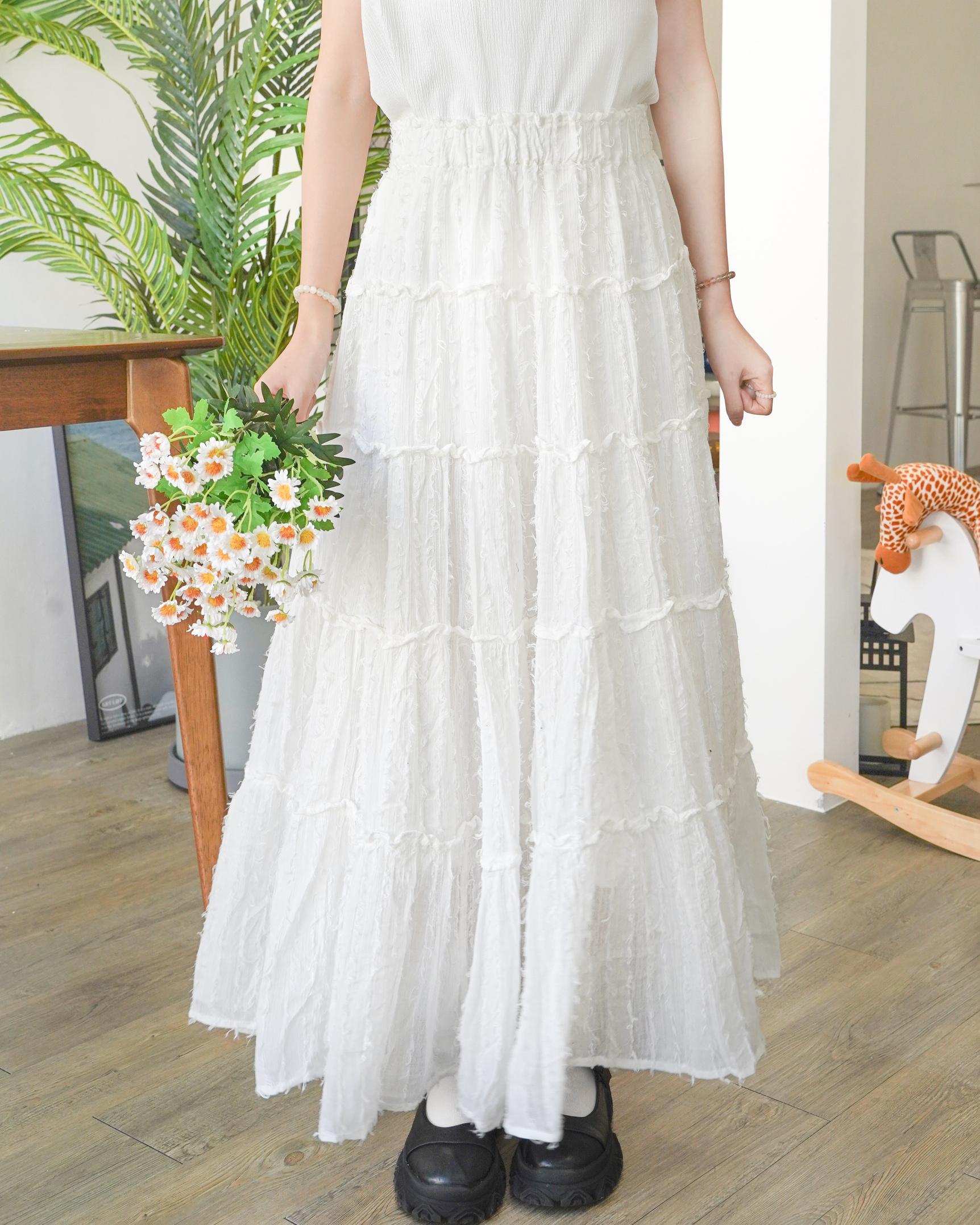 日系感鬚鬚多層蛋糕裙 · 3色入