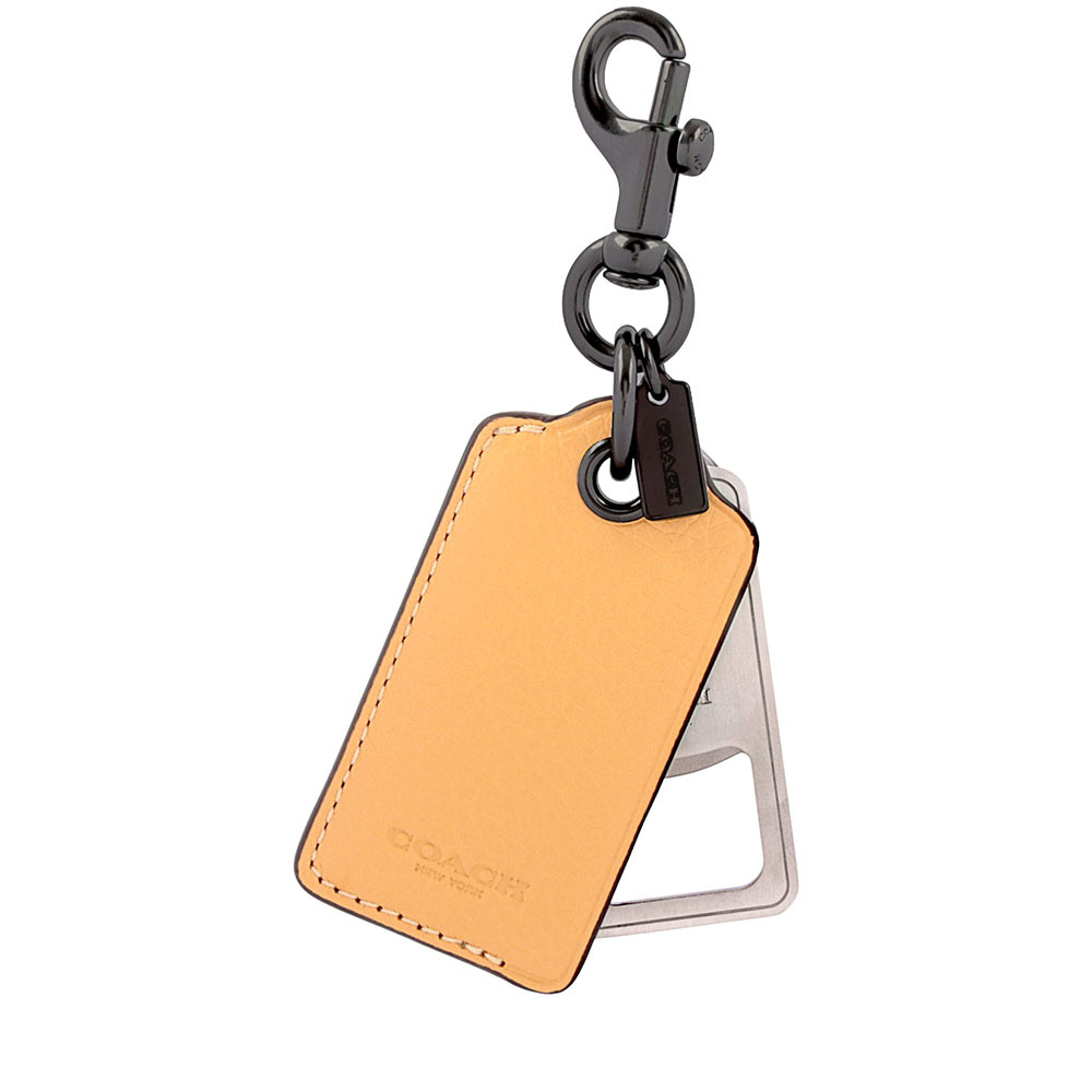 【COACH】Logo 吊牌及開瓶器造型拼色吊飾/鑰匙圈
