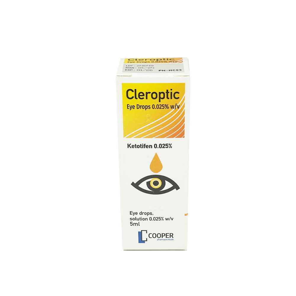 Ketotifen 0.025% w/v (Cleroptic) Eye Drop (5ml/Bot)