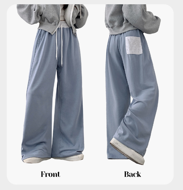 早秋預訂｜拼色寬TRAINING長褲